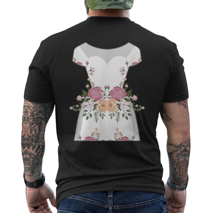 Hilarious Wedding Dresses Engagements Mockery Illustration Men's T-shirt Back Print