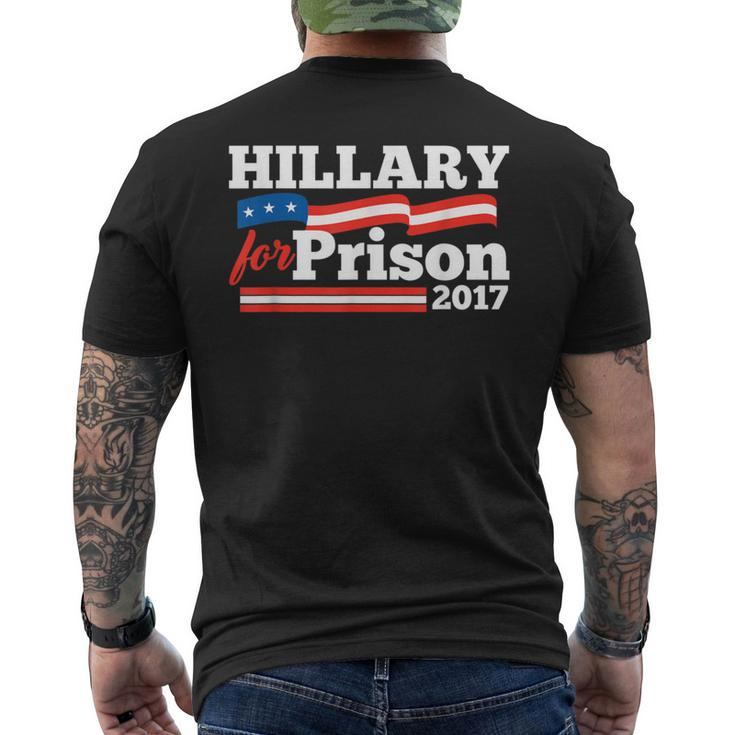 Hillary Clinton For Prison 2017 Political Men's T-shirt Back Print