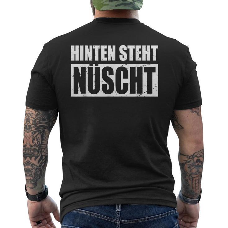 Hinten Steht Nüscht Auch Wat Nichts Dialect Berlinerisch S T-Shirt mit Rückendruck