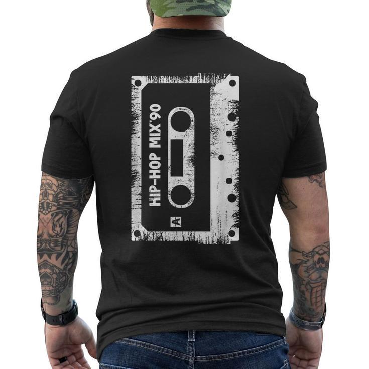 Hip Hop Rap Mixtape Cassette Dj Retro 90S Vintage Cassette Men's T-shirt Back Print