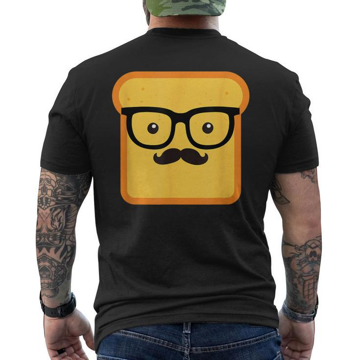Hipster Loaf Of Bread Cartoon & Trendy Chef Men's T-shirt Back Print
