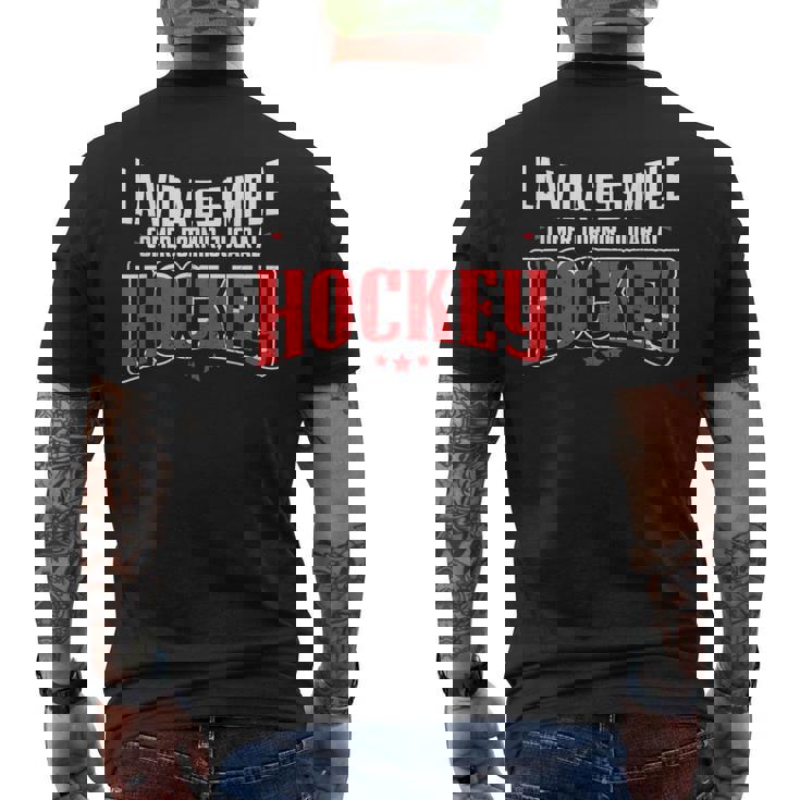 Hockey Entrenador Jugador Deporte Hockey Sobre Hielo Camiseta Hombre Estampado Espalda