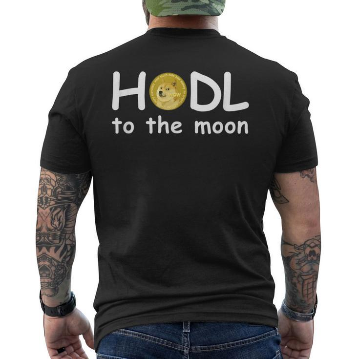 Hodl To The Moon Dogecoin Meme Stock Comic Sans Doge Quote Men's T-shirt Back Print
