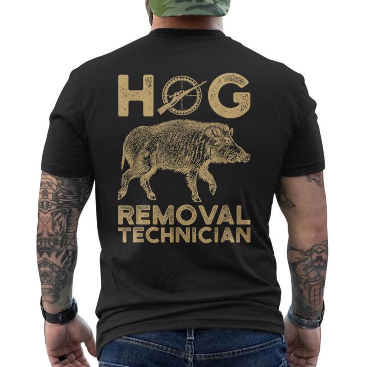 Hog Removal Technician Boar Hunting Wild Vintage Pig Men's T-shirt Back Print