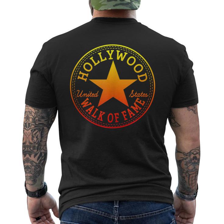 Hollywood Walk Of Fame Los Angeles Usa Holiday Travel Men's T-shirt Back Print