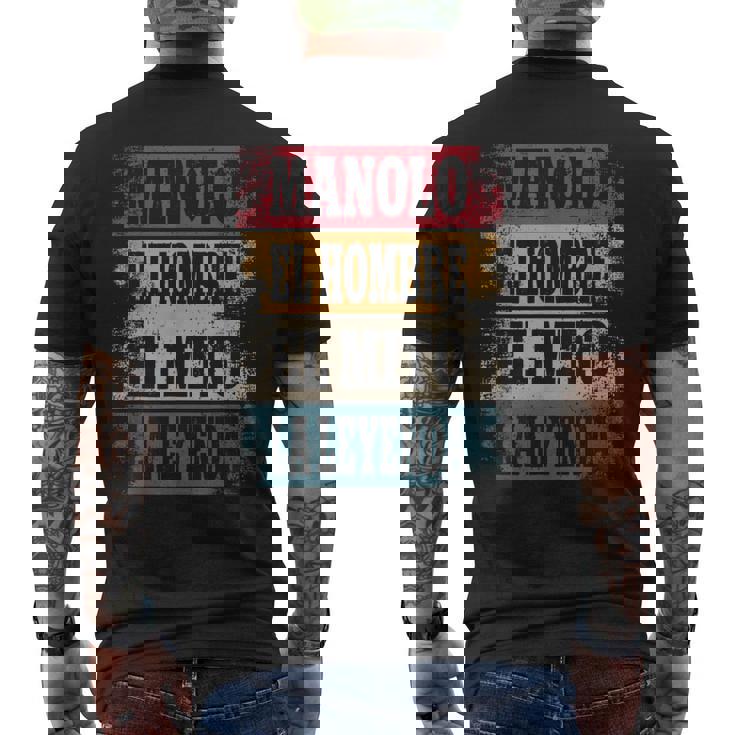 Hombre Manolo Cumpleaños Regalo Años Hombre Divertido Decoración Camiseta Hombre Estampado Espalda