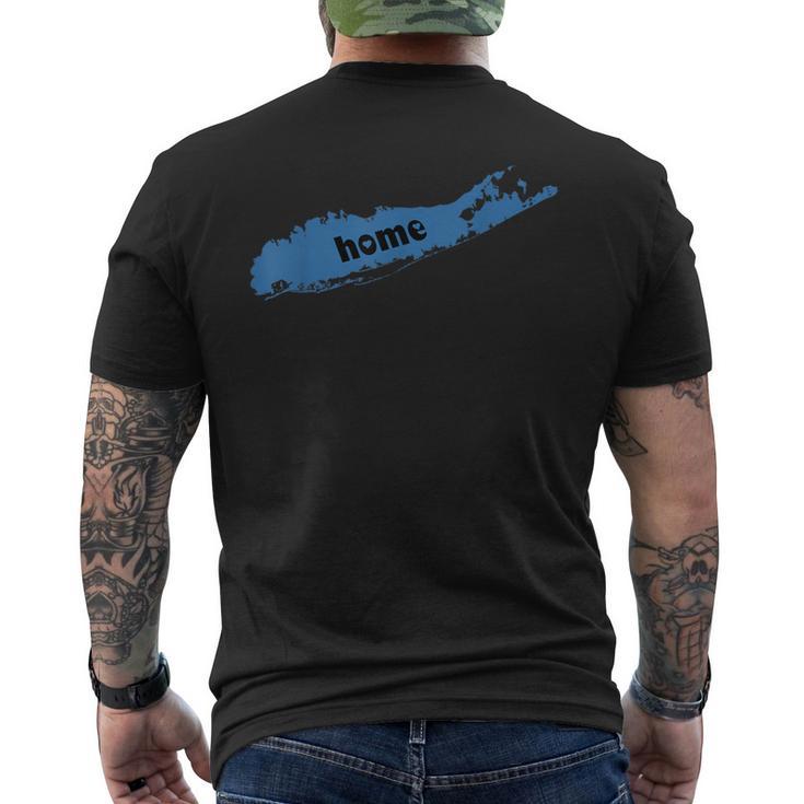 Home Long Island Map Love Men's T-shirt Back Print