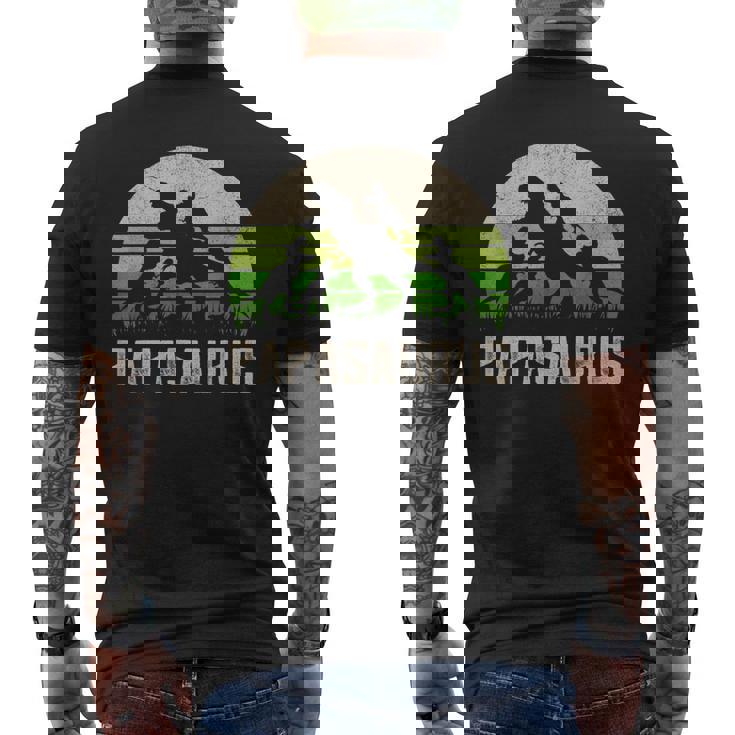 Homme Chemise Humoristique Pour Grand-Père Dinosaure Papasaurus 4 Enfants Fête Des Pères T-shirt imprimé au dos