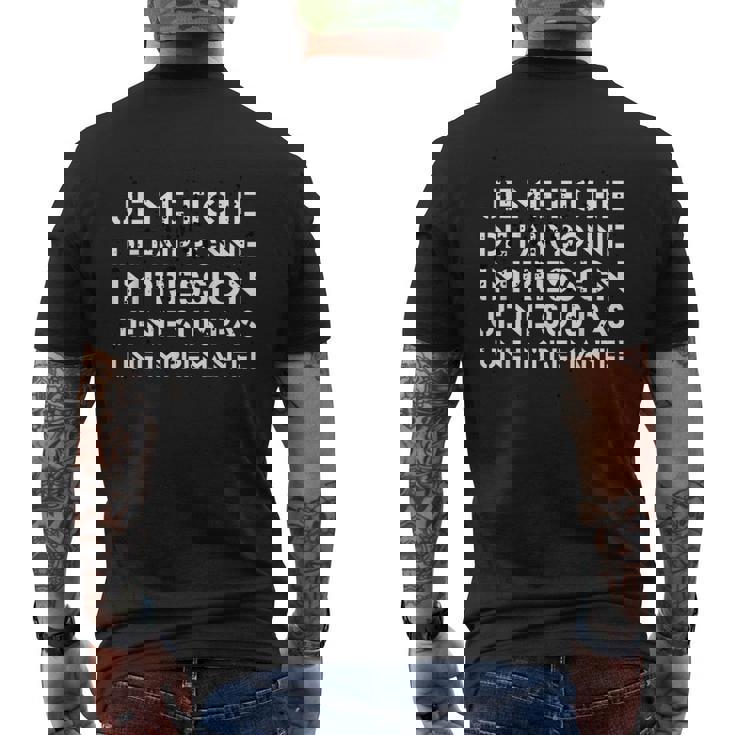 Homme Humour Je Me Fiche De Faire Bonne Impression T-shirt imprimé au dos