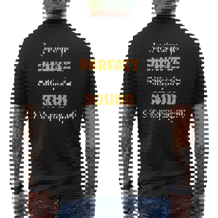 Homme Humour Sourd Pas Parfait Mais Je Suis Sourd T-shirt imprimé au dos