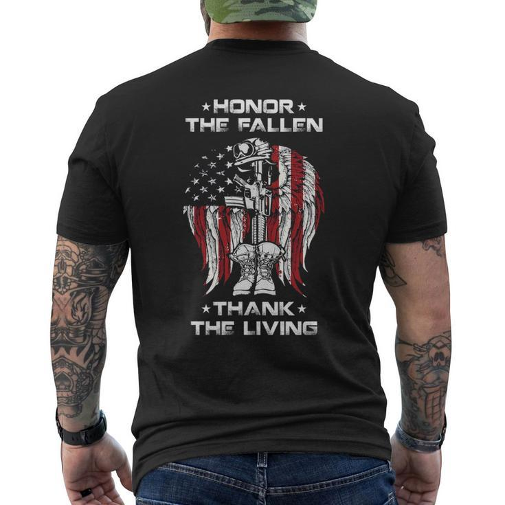 Honor The Fallen Thank The Living Men's T-shirt Back Print