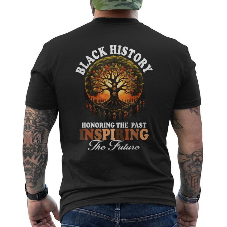 Honoring The Past Inspiring The Future Black History Teacher Men's T-shirt Back Print