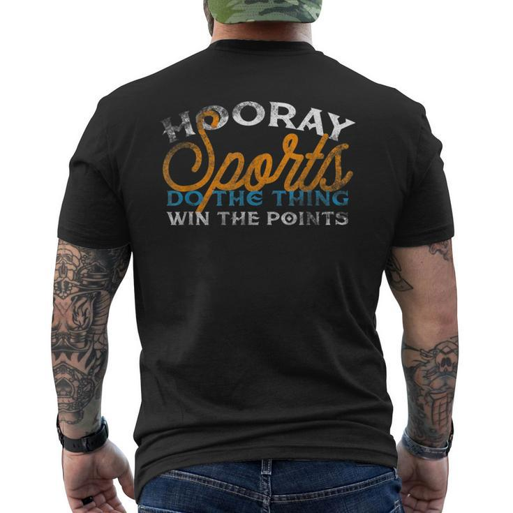 Hooray Sports T Sport Lovers Love Baseball Men's T-shirt Back Print