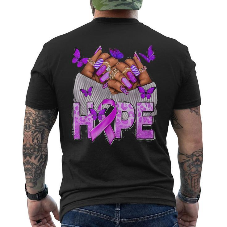 Hope Sle Lupus Awareness Month Support Purple Lupus 2024 Men's T-shirt Back Print