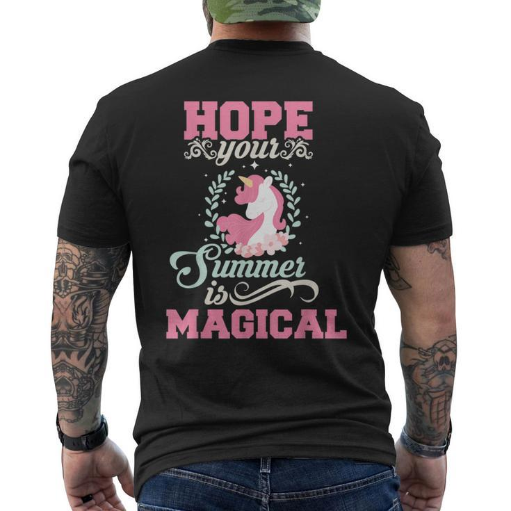 Hope Your Summer Is Magical Unicorn Men's T-shirt Back Print