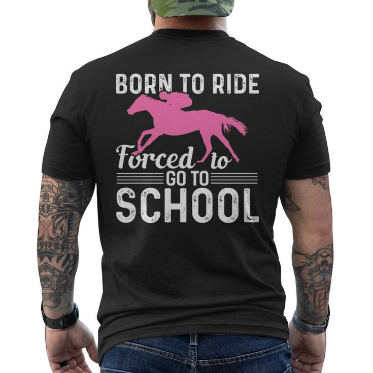 Horseback Riding Girl Horse Girl Men's T-shirt Back Print