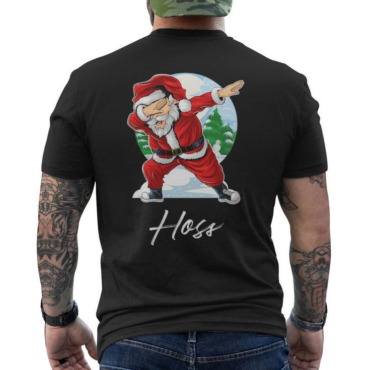 Hoss Name Santa Hoss Mens Back Print T-shirt