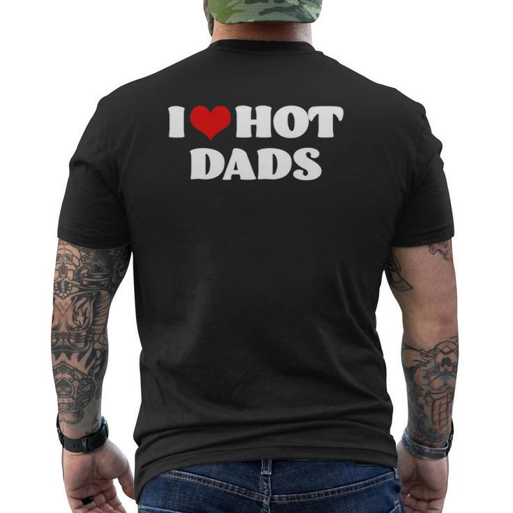 Hot Dadsi Love Hot Dads Tee Red Heart Dads Mens Back Print T-shirt