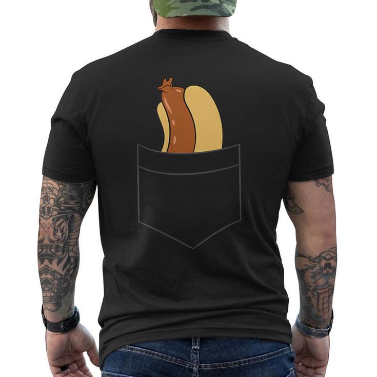 Hotdog In The Pocket Sausage Hot Dog Bun Pocket Hotdog Men's T-shirt Back Print