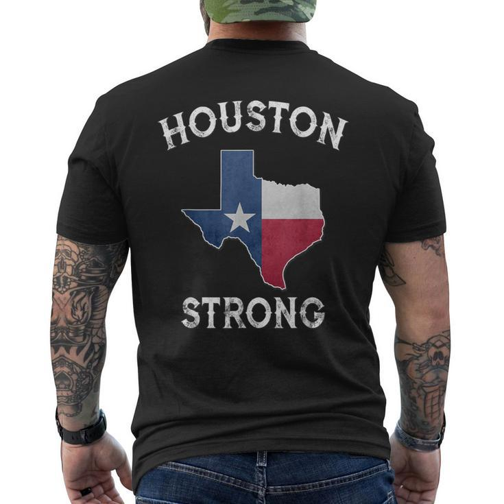 Houston Strong State Of Texas Flag Men's T-shirt Back Print