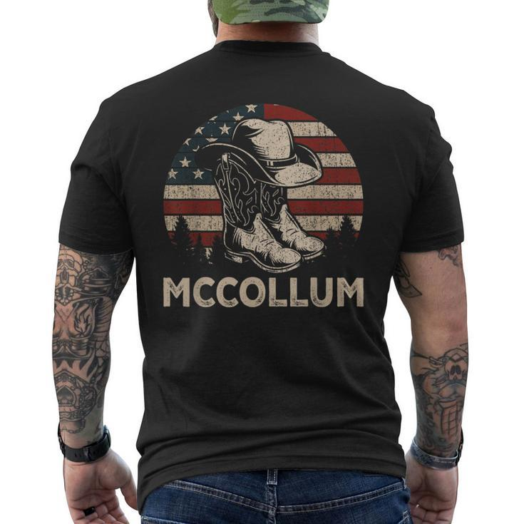 Howdy Mccollum Western Mccollum Punchy Cowboy Cowgirl Style Men's T-shirt Back Print