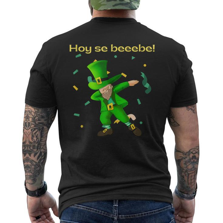 Hoy Se Bebe St Patrick Day Dabbing Leprechaun Men's T-shirt Back Print