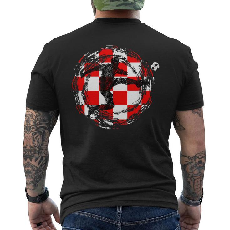 Hrvatska Kockasti Nogomet Football Croatia Fan Item T-Shirt mit Rückendruck