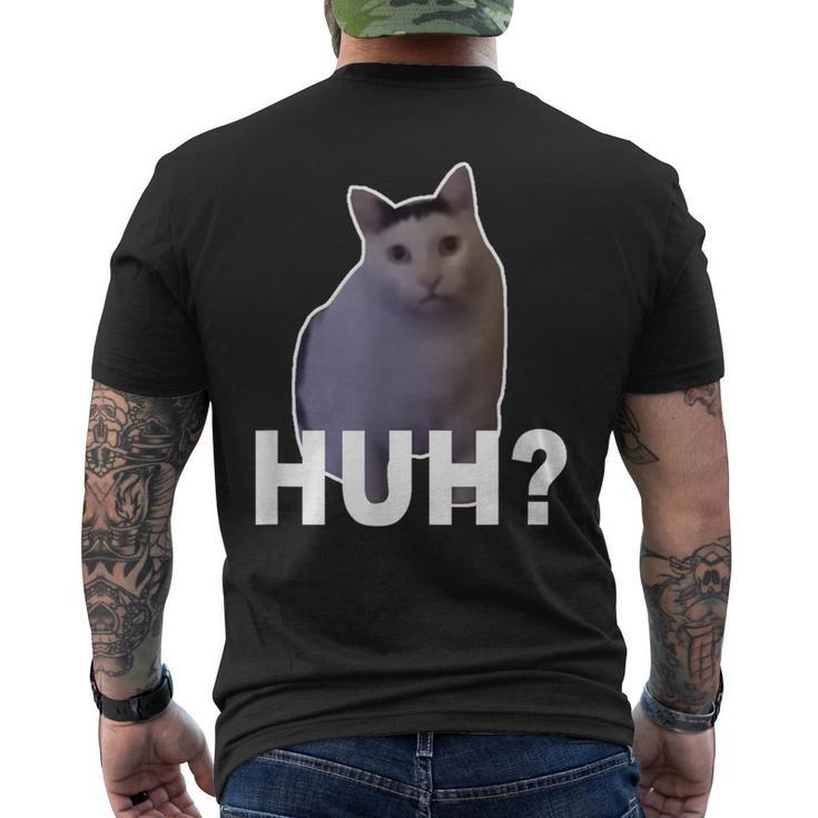 Huh Cat Meme Men's T-shirt Back Print | Seseable UK