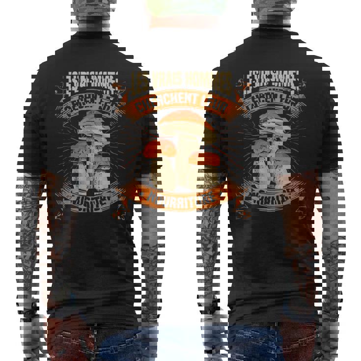 Humour Ramasseur De Cèpes Champignon Hommes T-shirt imprimé au dos