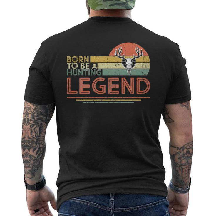 Hunting Born To Be A Hunting Legend  Vintage Deer Hunter Men's T-shirt Back Print