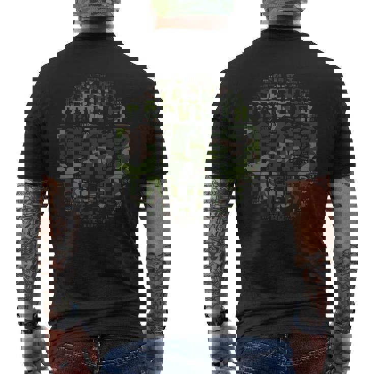 Hunting Dad Camouflage Word Cloud Father’S Day Men Men's T-shirt Back Print