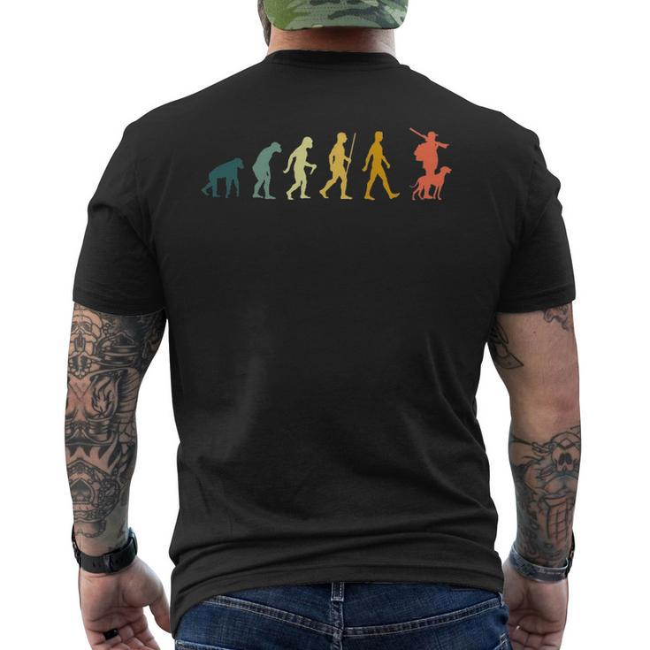 Hunting Dog Evolution Hunter With Dog Retro Hunting Dogs Men's T-shirt Back Print