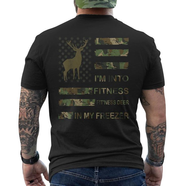Hunting I'm Into Fitness Deer Freezer Hunter Dad Wild Men's T-shirt Back Print