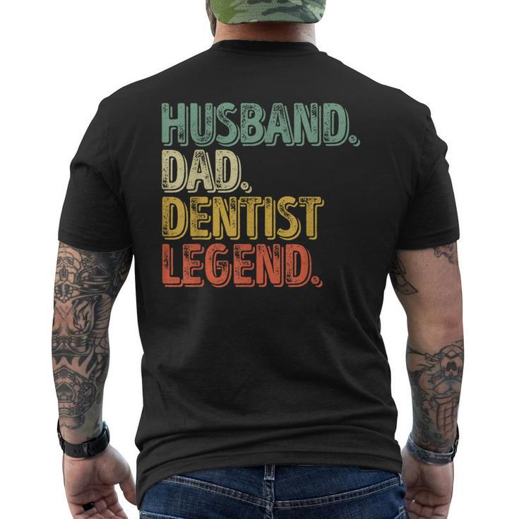 Husband Dad Dentist Legend Father's Day Men's T-shirt Back Print