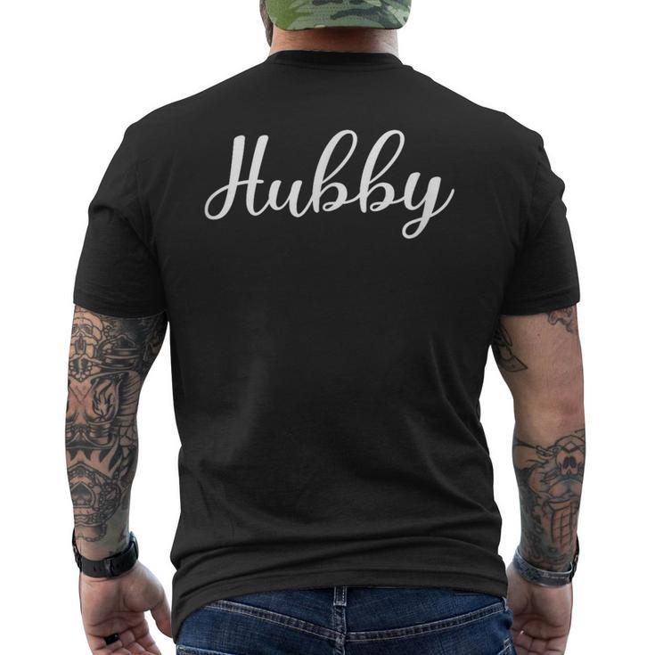 Husband Hubby For Him Cute Matching Couple Father Men's T-shirt Back Print