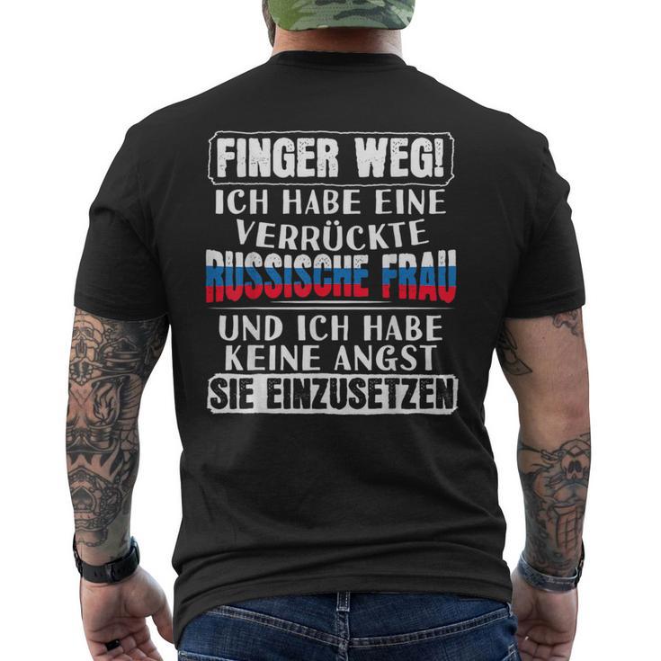 Husband Russin Ich Habe Eineerrückte Russische Frau T-Shirt mit Rückendruck