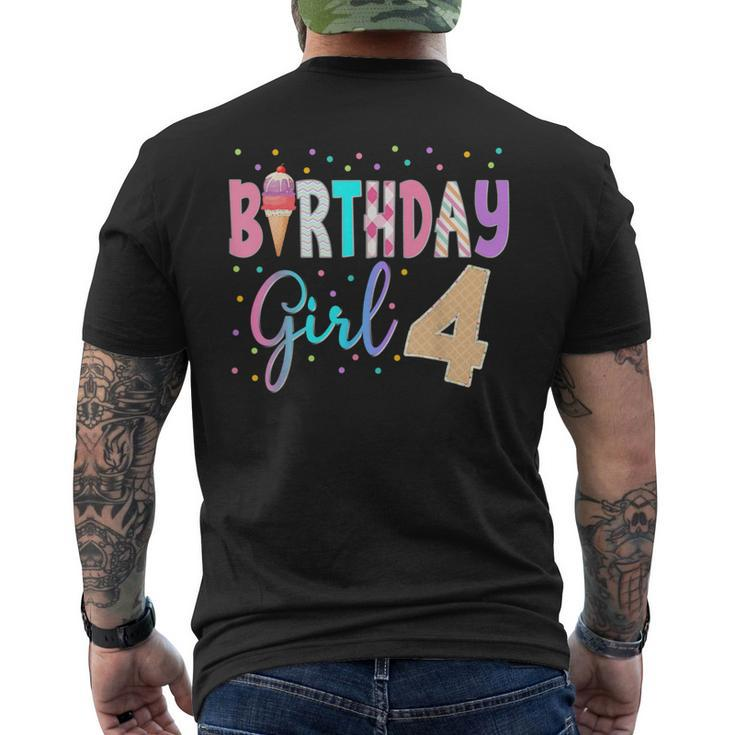 Ice Cream Party Sweet Birthday Theme 1St 3Rd Matching Men's T-shirt Back Print