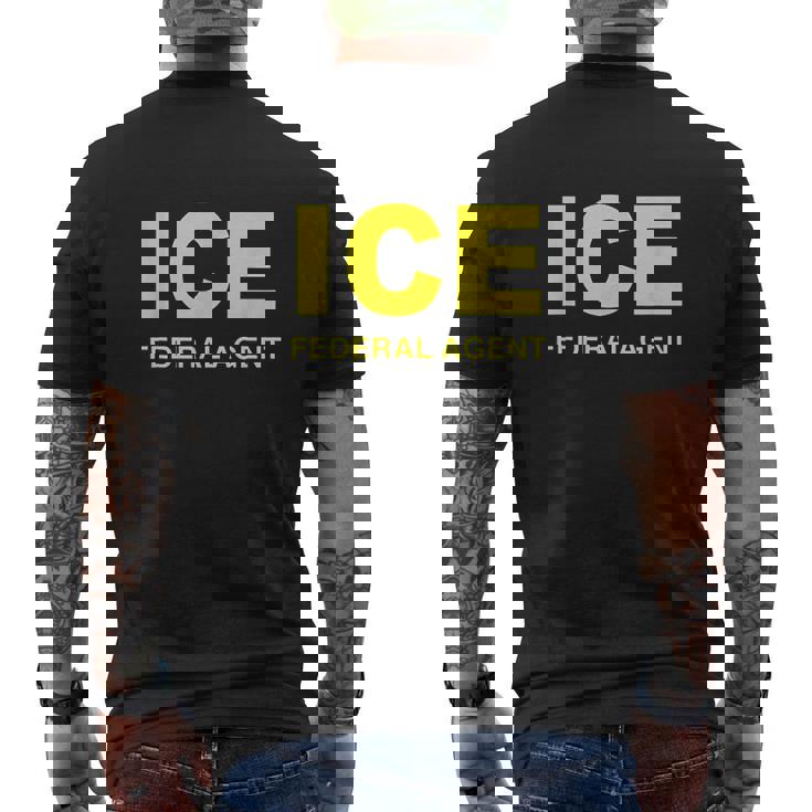 Ice Halloween Costume Federal Agent Police Immigration Mens Back Print T-shirt