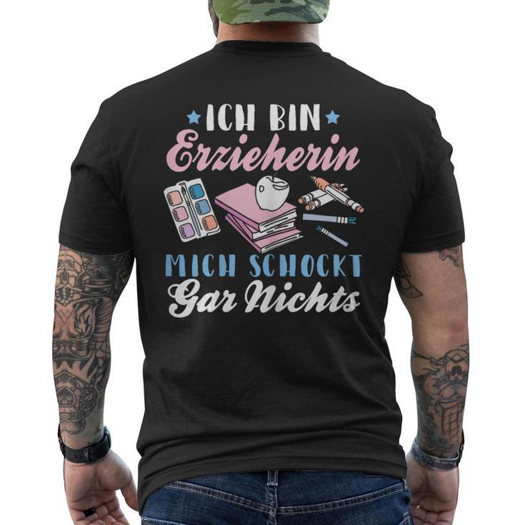 Ich Bin Erzieherin German Language T-Shirt mit Rückendruck
