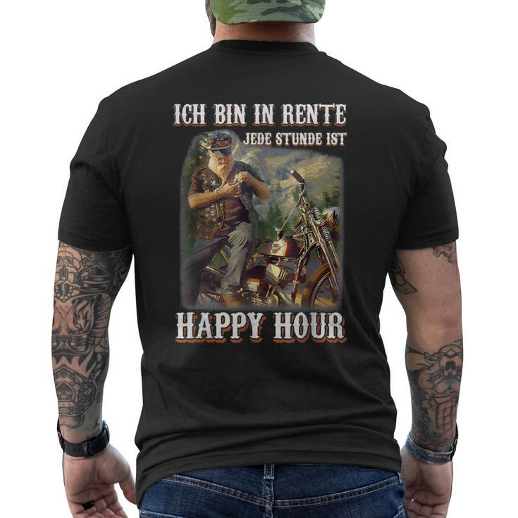 Ich Bin In Rente Jede Stunde Ist Happy Hour T-Shirt mit Rückendruck