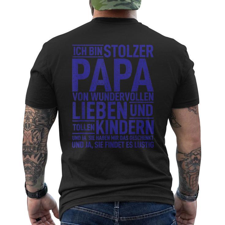 Ich Bin Stolzer Papaon Wundervollen Kindern Dad Der Welt T-Shirt mit Rückendruck