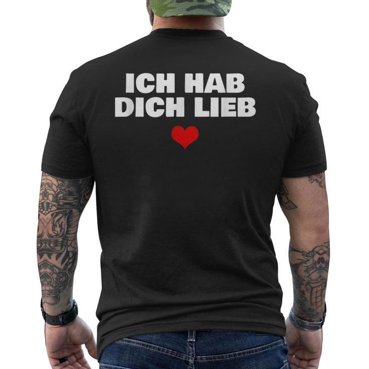 Ich Habe Dich Lieb Mit Herz T-Shirt mit Rückendruck