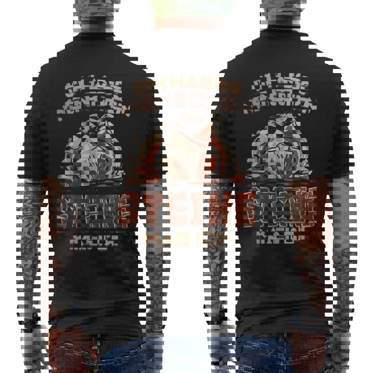 Ich Hasse Menschen Steinmag Ich Geologist T-Shirt mit Rückendruck