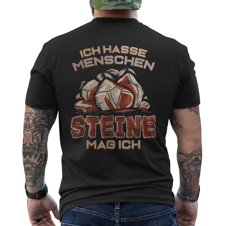 Ich Hasse Menschen Steinmag Ich Geologist T-Shirt mit Rückendruck