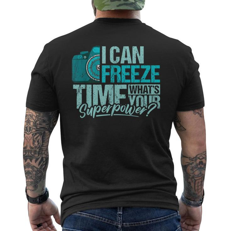 Ich Kann Die Zeit Einfrieren Was Ist Deine Superkraft T-Shirt mit Rückendruck