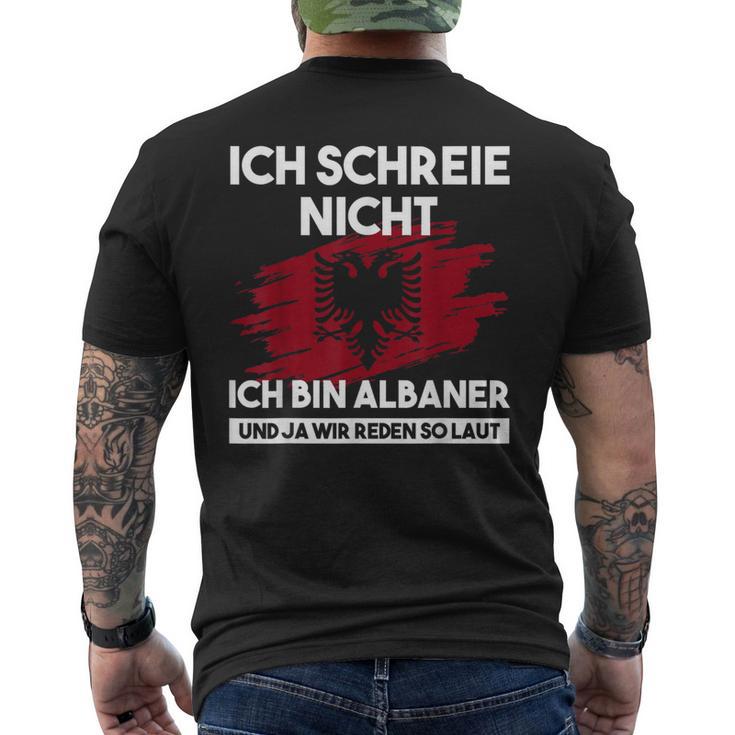 Ich Schreie Nicht Ich Bin Albaner Albanian Eagle T-Shirt mit Rückendruck