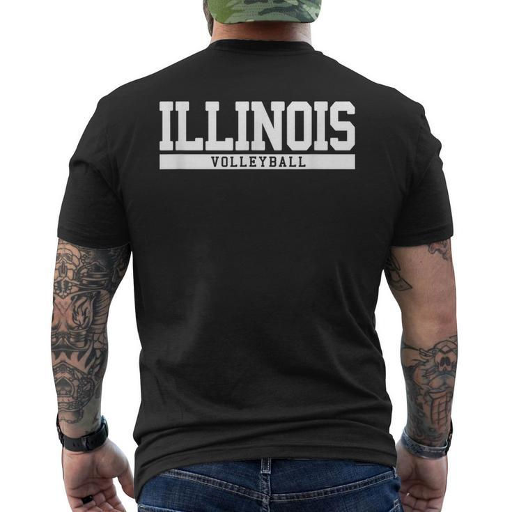 Illinois Volleyball Men's T-shirt Back Print