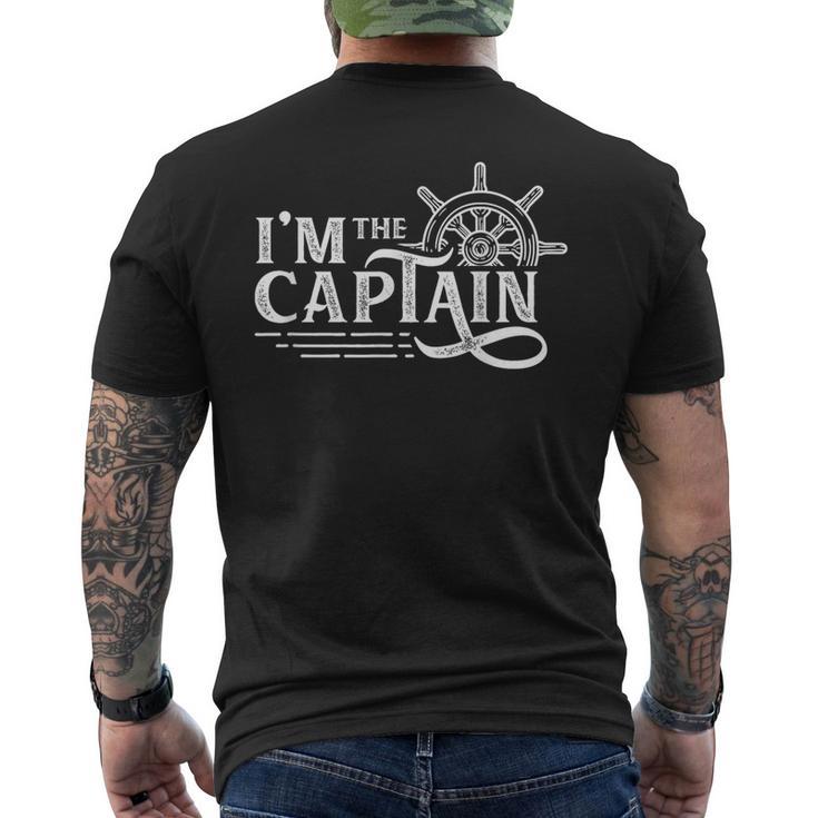 I'm The Captain Skipper Lover Ship Boat Owner Men's T-shirt Back Print