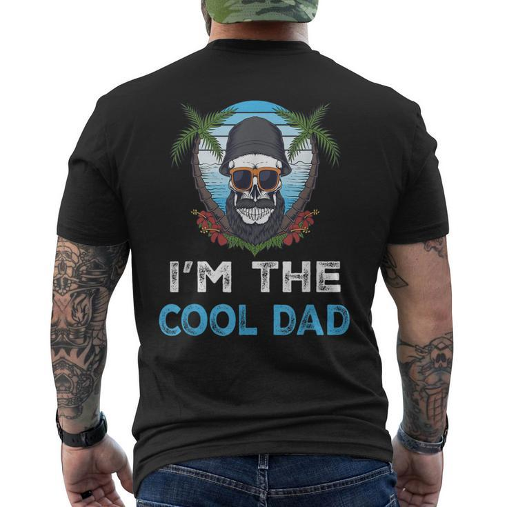 I'm The Cool Dad Skull Beard Vintage Father's Day Summer Men's T-shirt Back Print