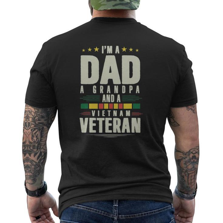 I'm A Dad A Grandpa And A Vietnam Veteran Mens Back Print T-shirt